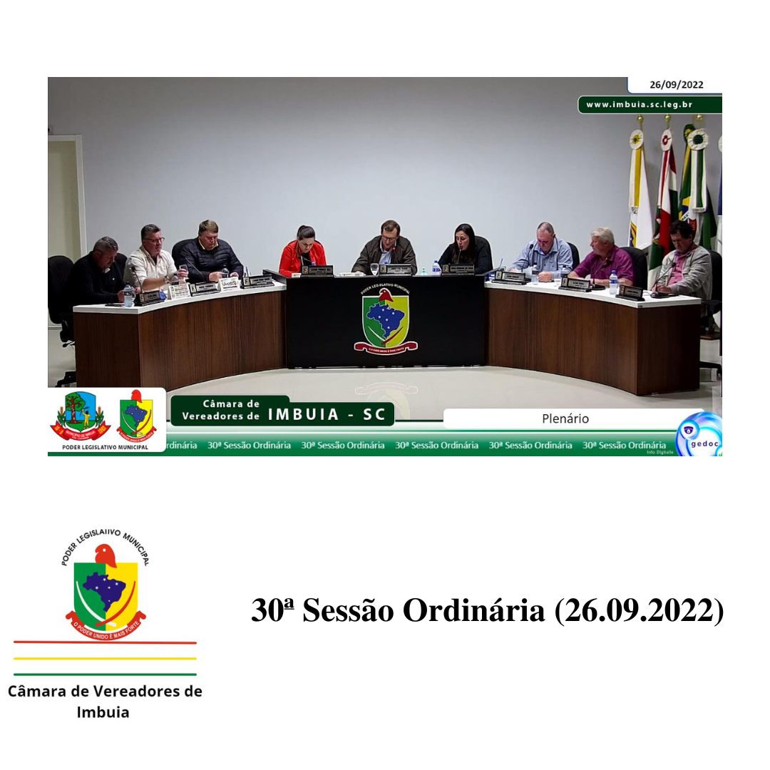 30ª Sessão Ordinária (26.09.2022)